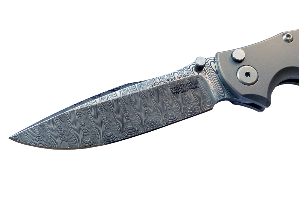 Klötzli Swiss Border Guard Knife SBG 1, Damast