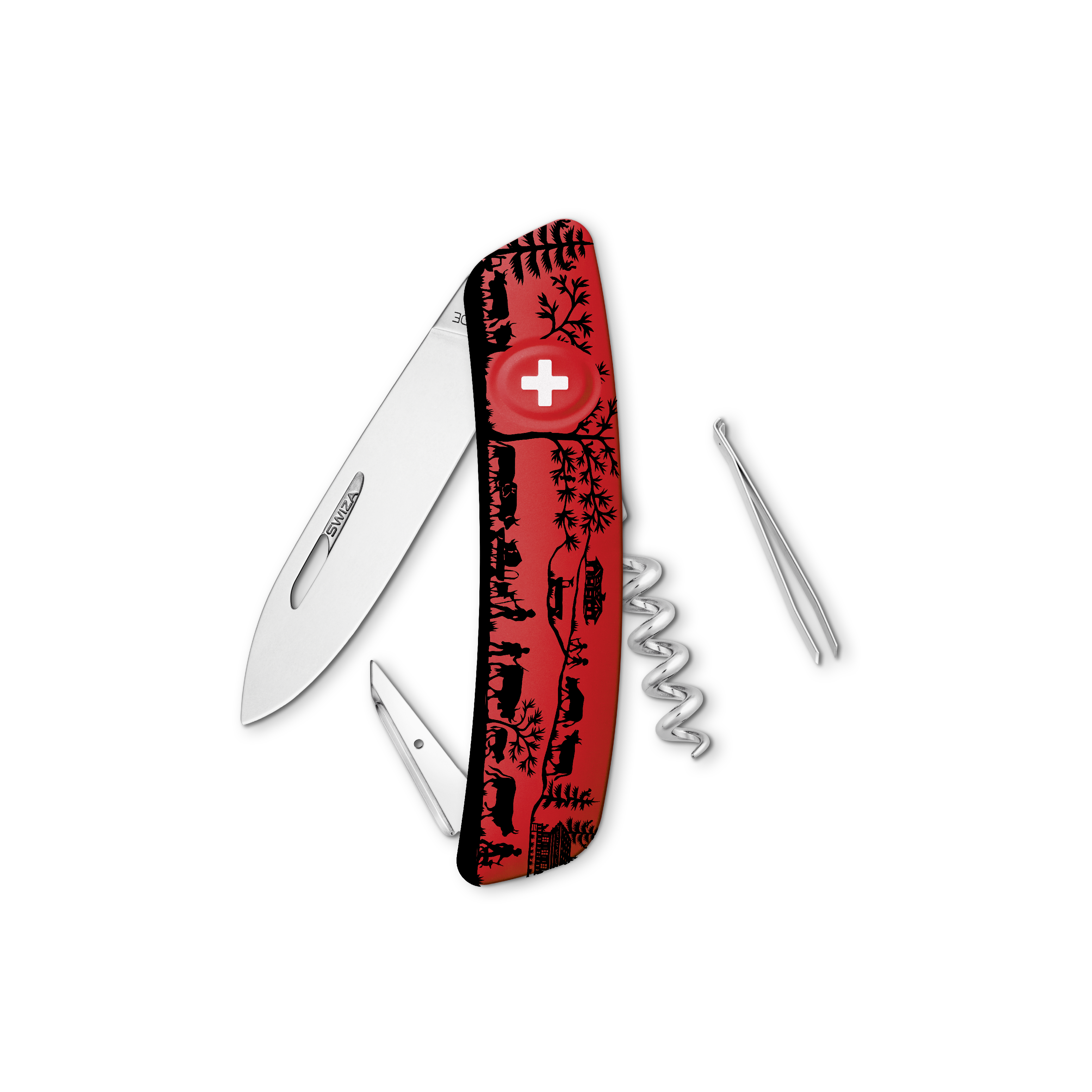 SWIZA Traditions Custom D01 Heimat, Red / Black print