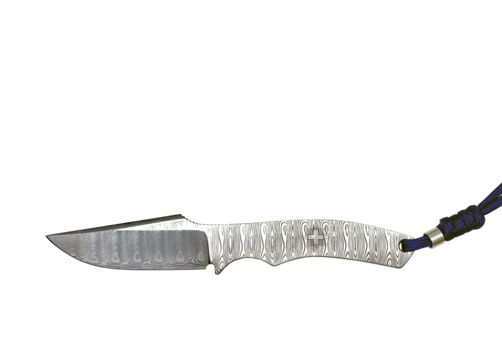 Klötzli Swiss Boarder Guard Neckknife Modell 23, Damast