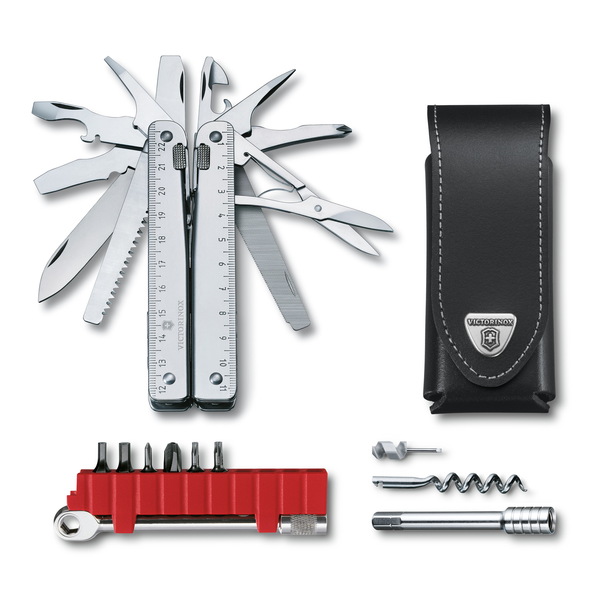 Victorinox Swiss Tool X Plus Ratchet, in Leder-Gürteletui