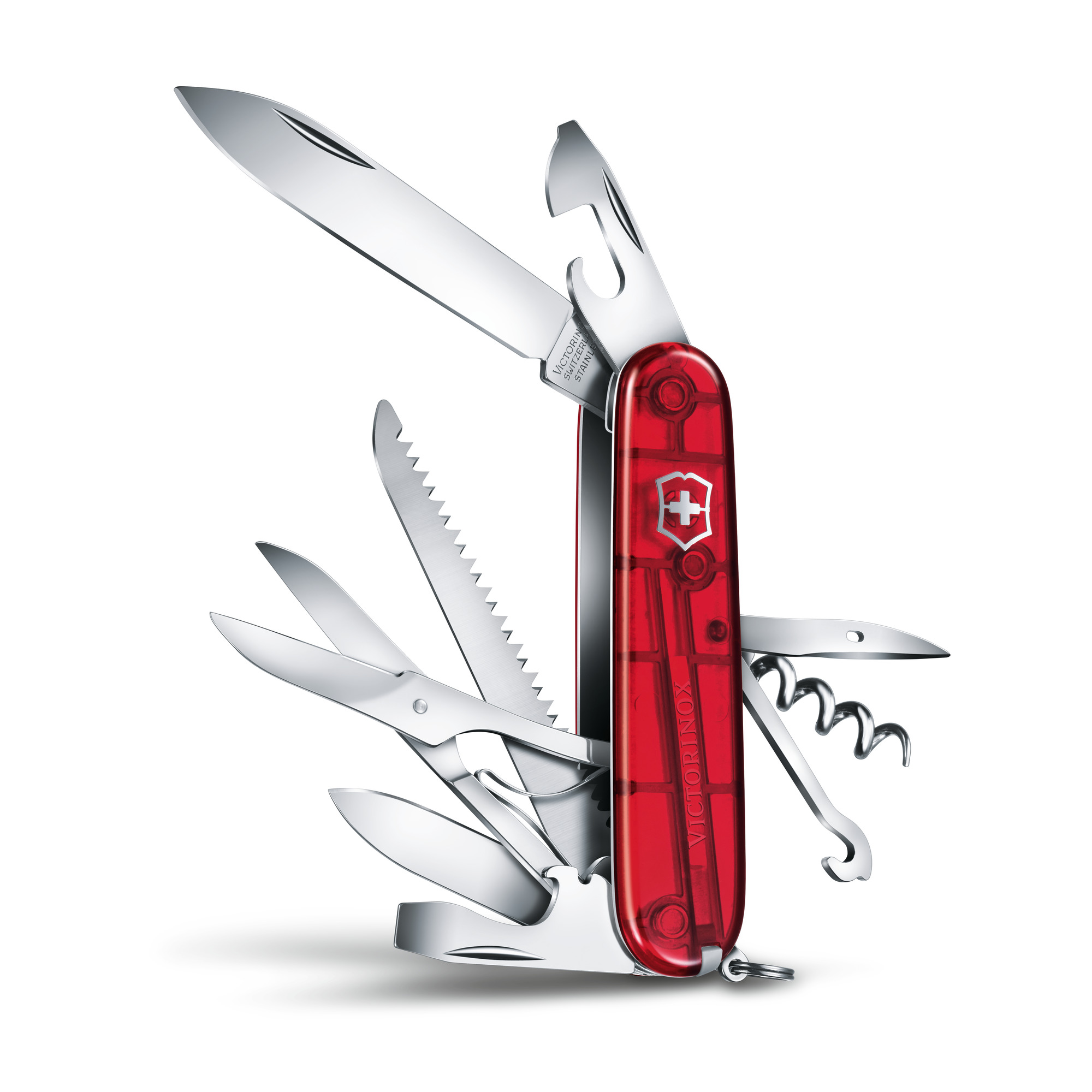 Victorinox Huntsman rot transparent 