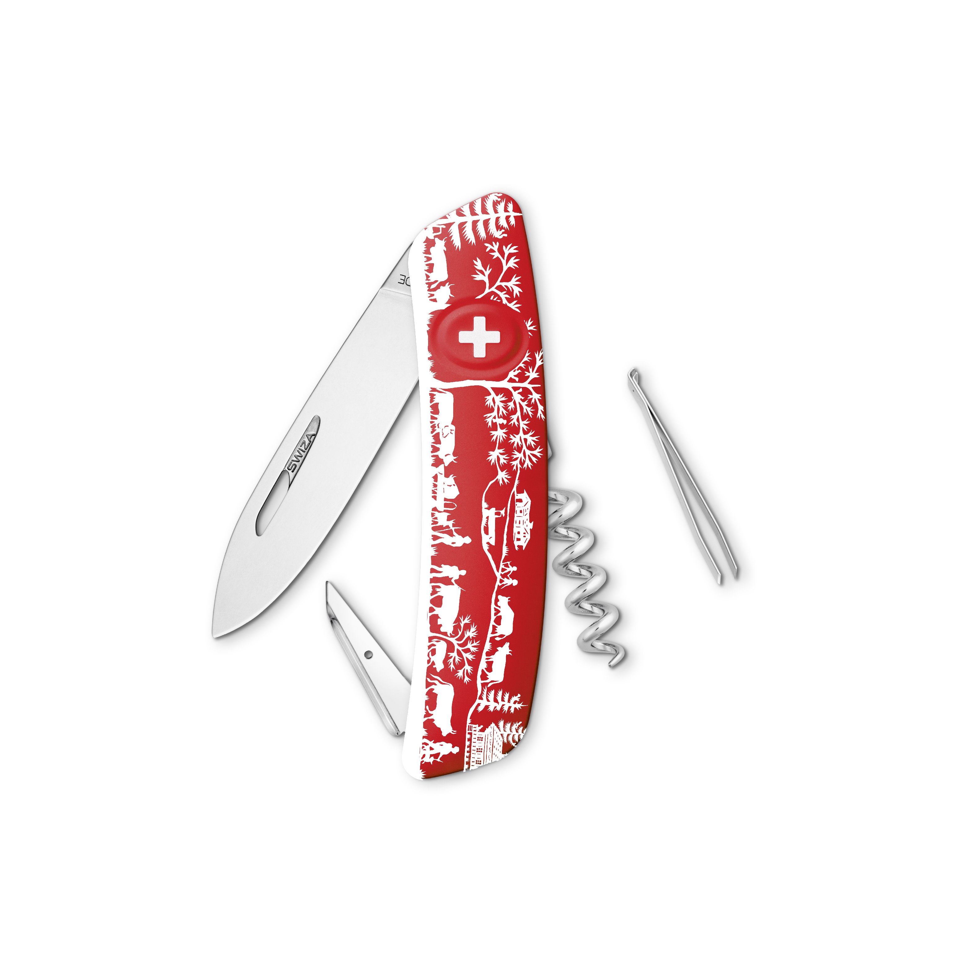 SWIZA Traditions Custom D01 Heimat, Red / White print