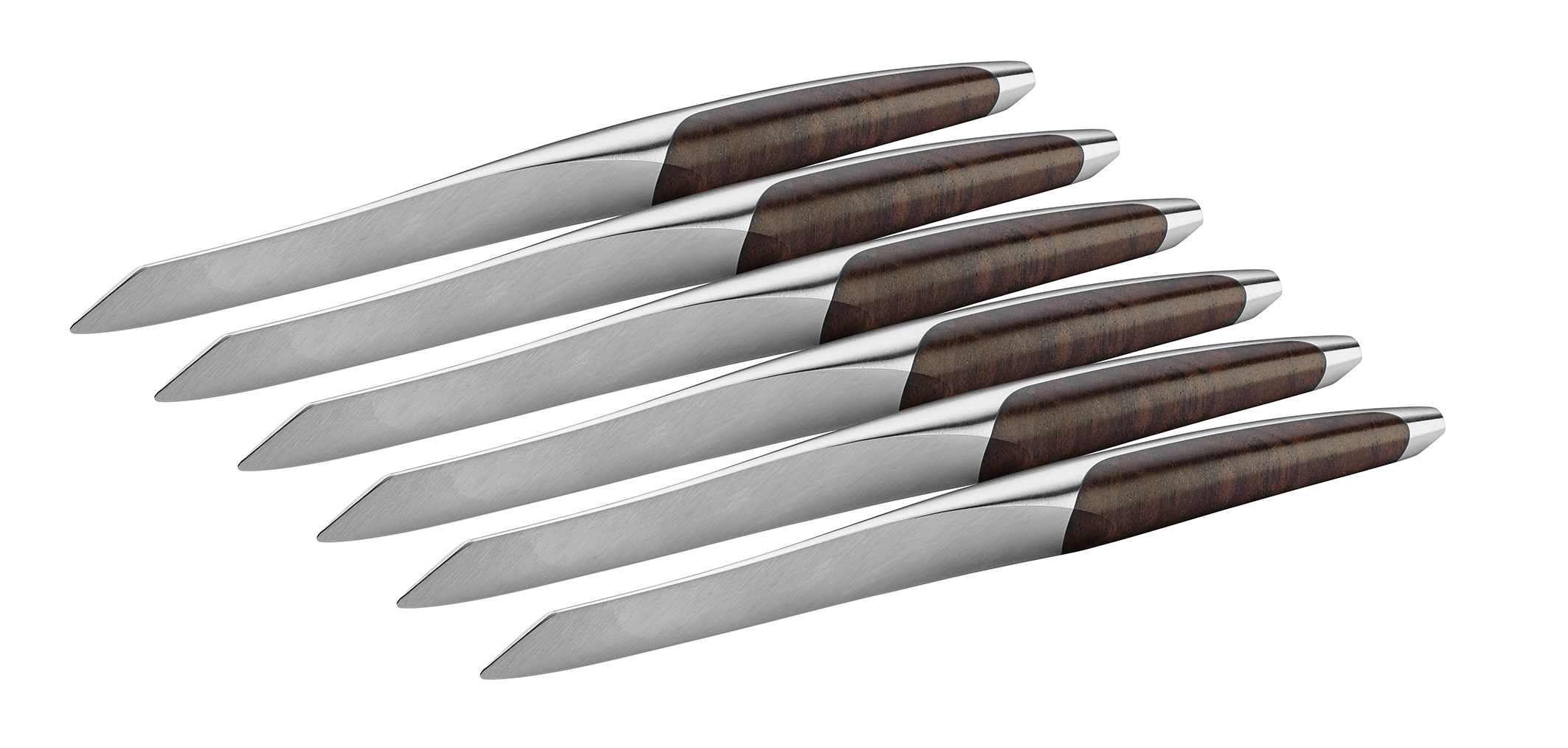 sknife Steakmesser 6er Set Walnuss