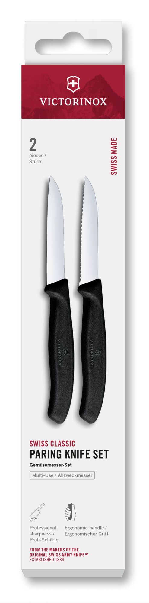 Victorinox Swiss Classic Gemüsemesser-Set, schwarz