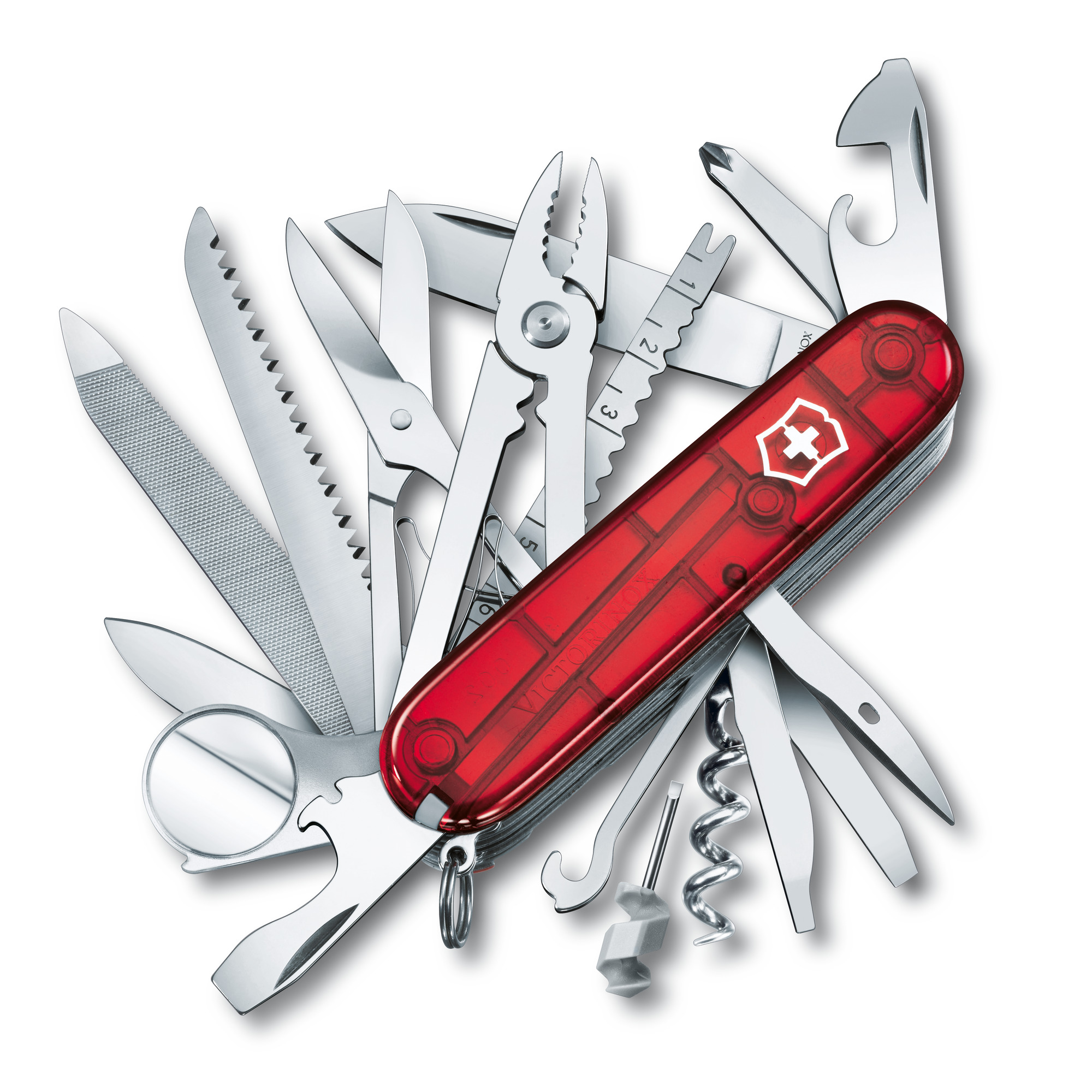 Victorinox Swiss Champ rot transparent
