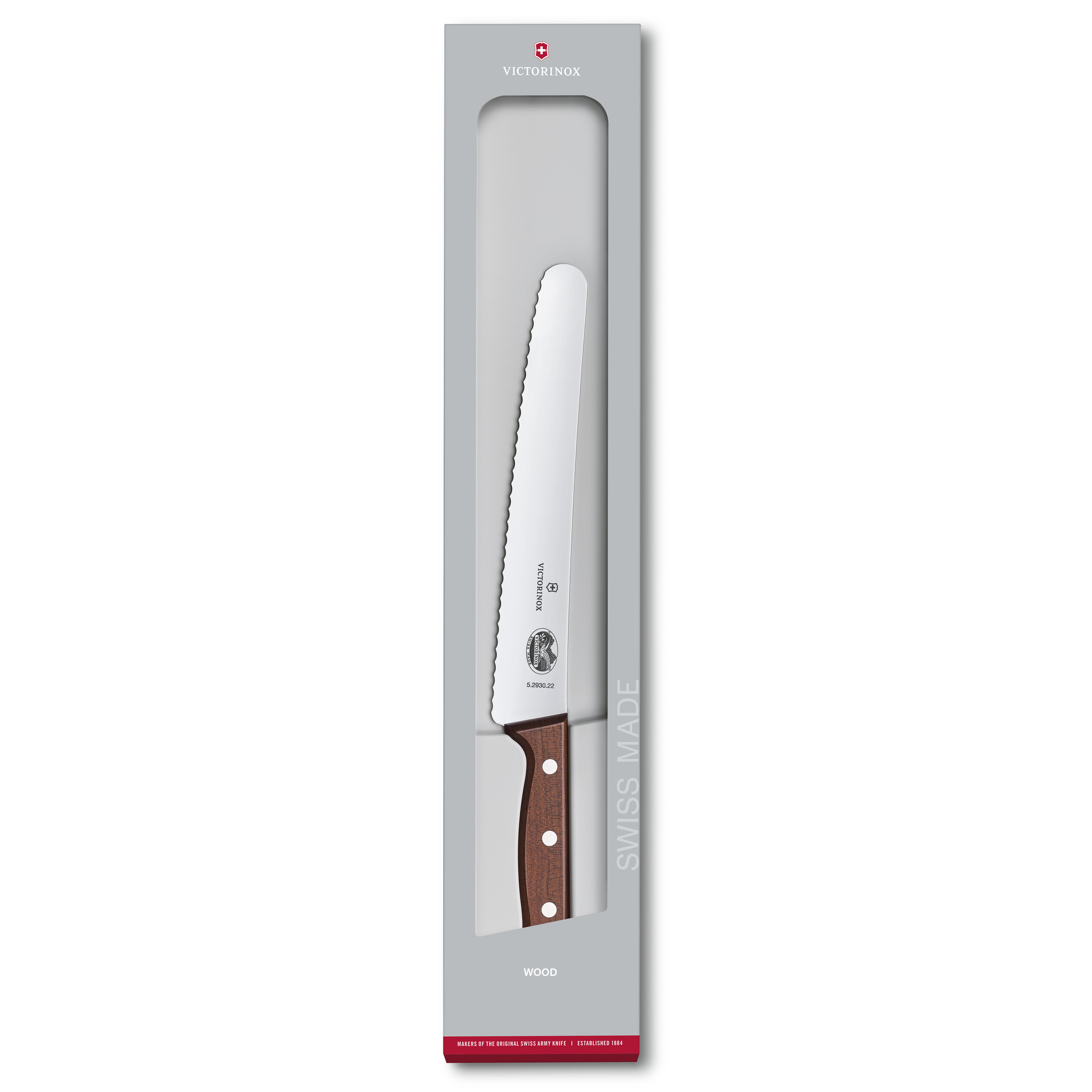 Victorinox Wood Brot- und Konditormesser mit Gravurspruch