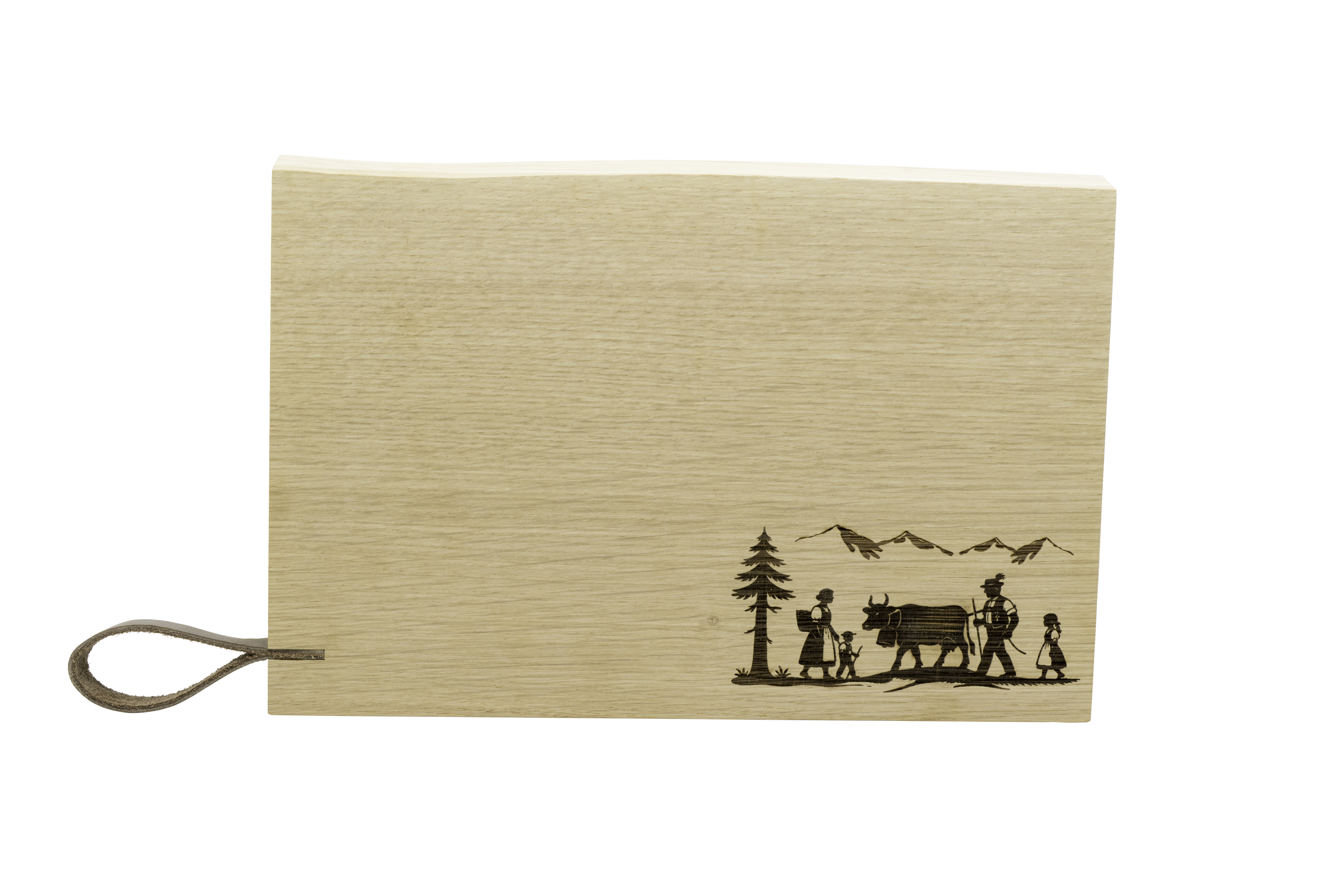 Panoramaknife Holz-Schneidebrett Rustikal, Sennenfamilie