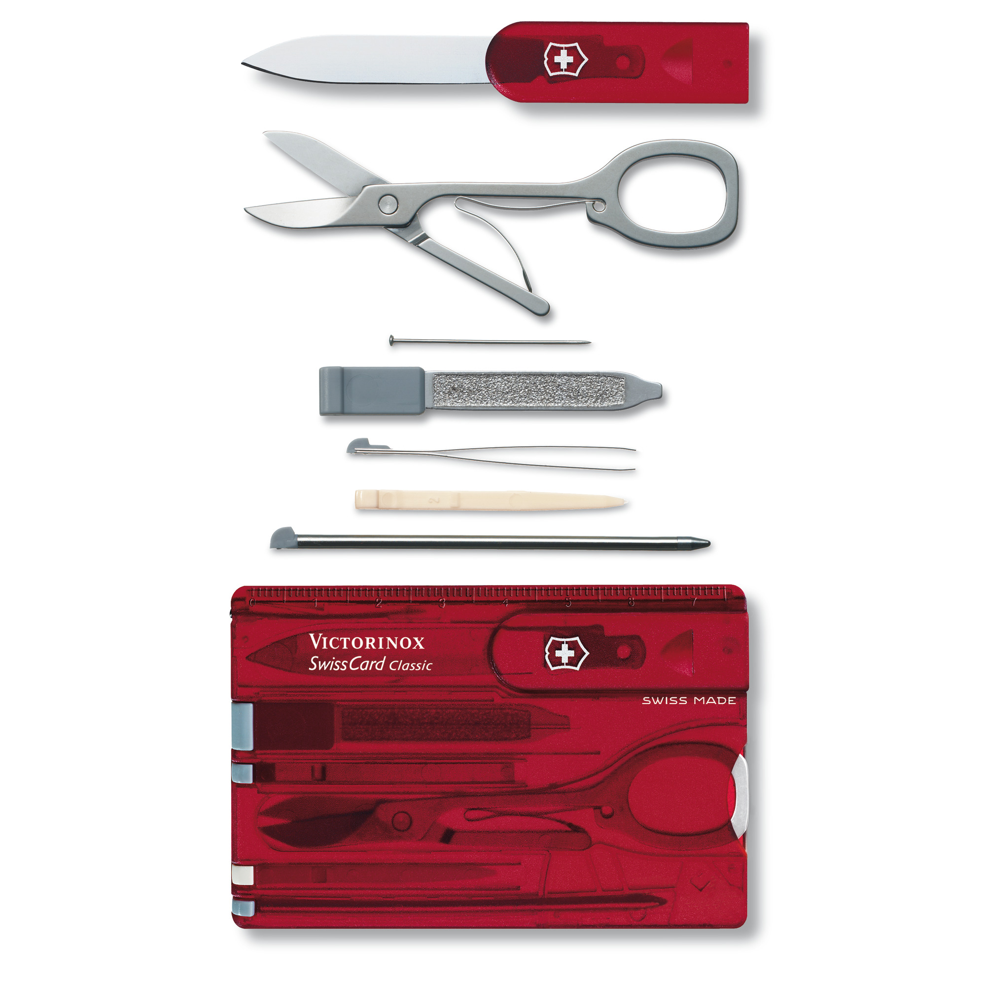 Victorinox Swiss Card Classic rot transparent