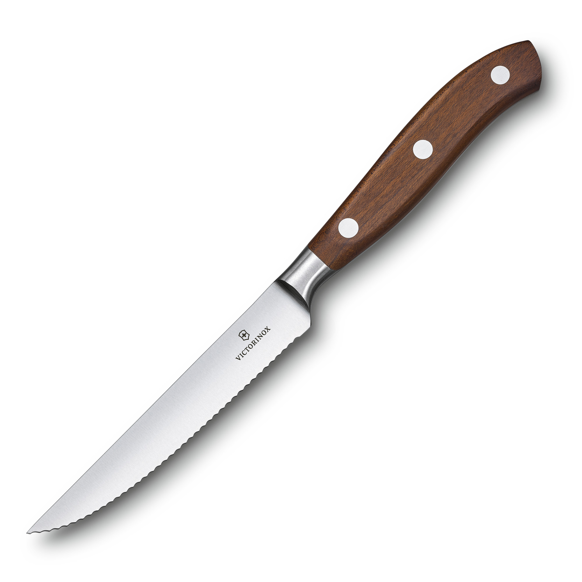 Victorinox Grand Maître Wood Tomaten- und Steakmesser Wellenschliff, 12cm