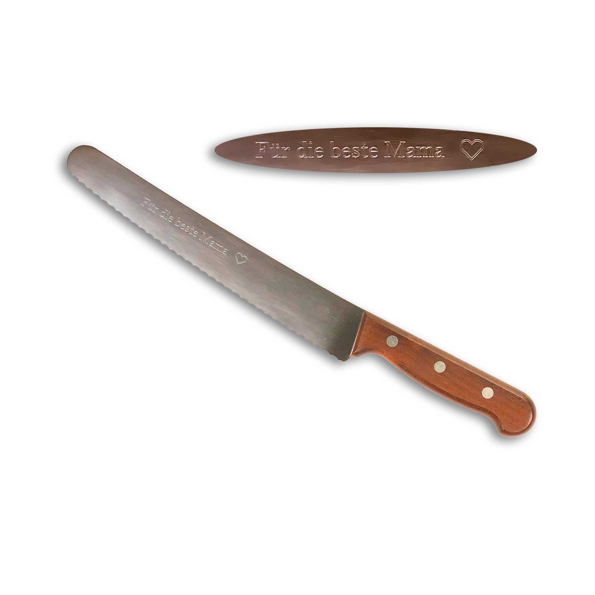 Victorinox Wood Brot- und Konditormesser mit Gravurspruch