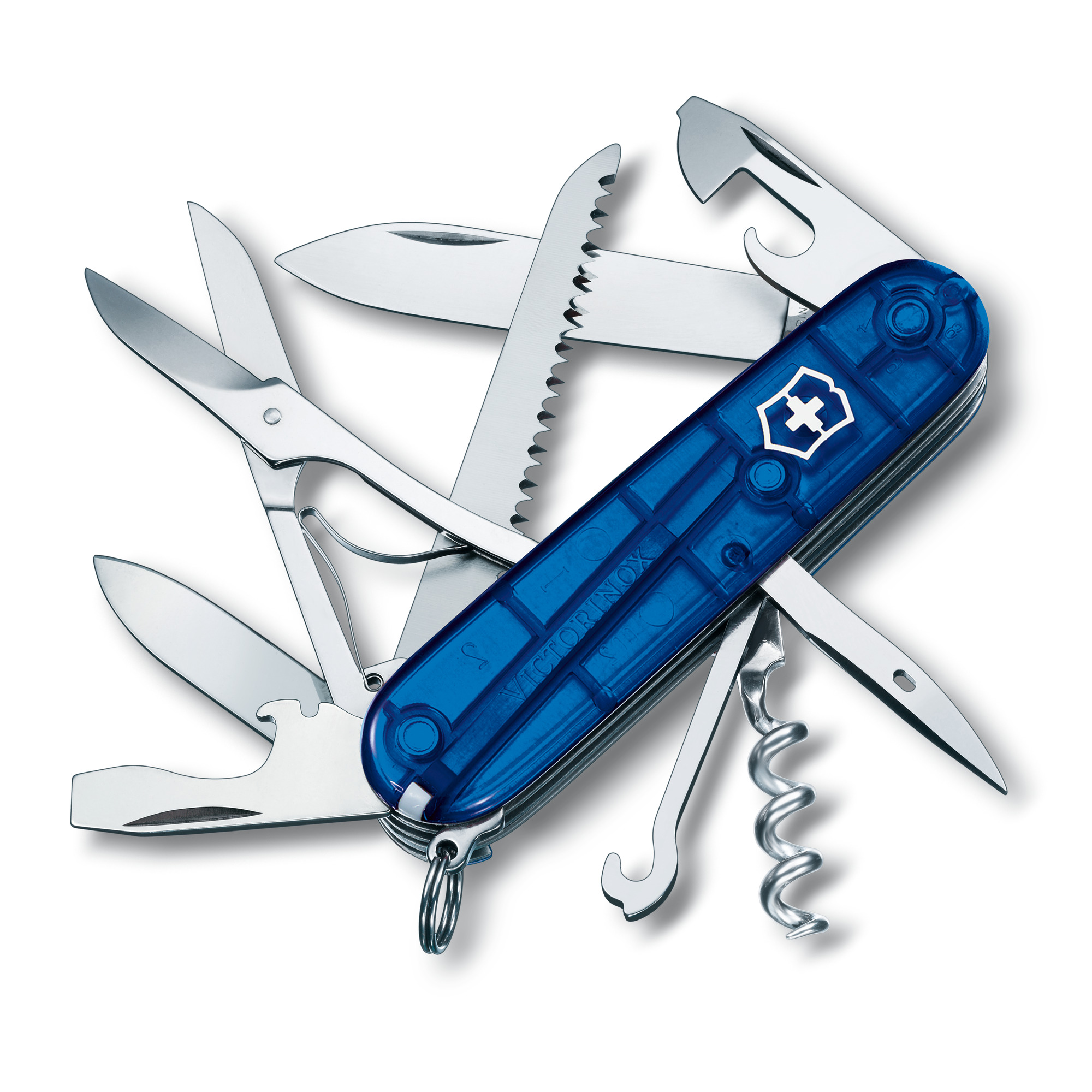 Victorinox Huntsman blau transparent