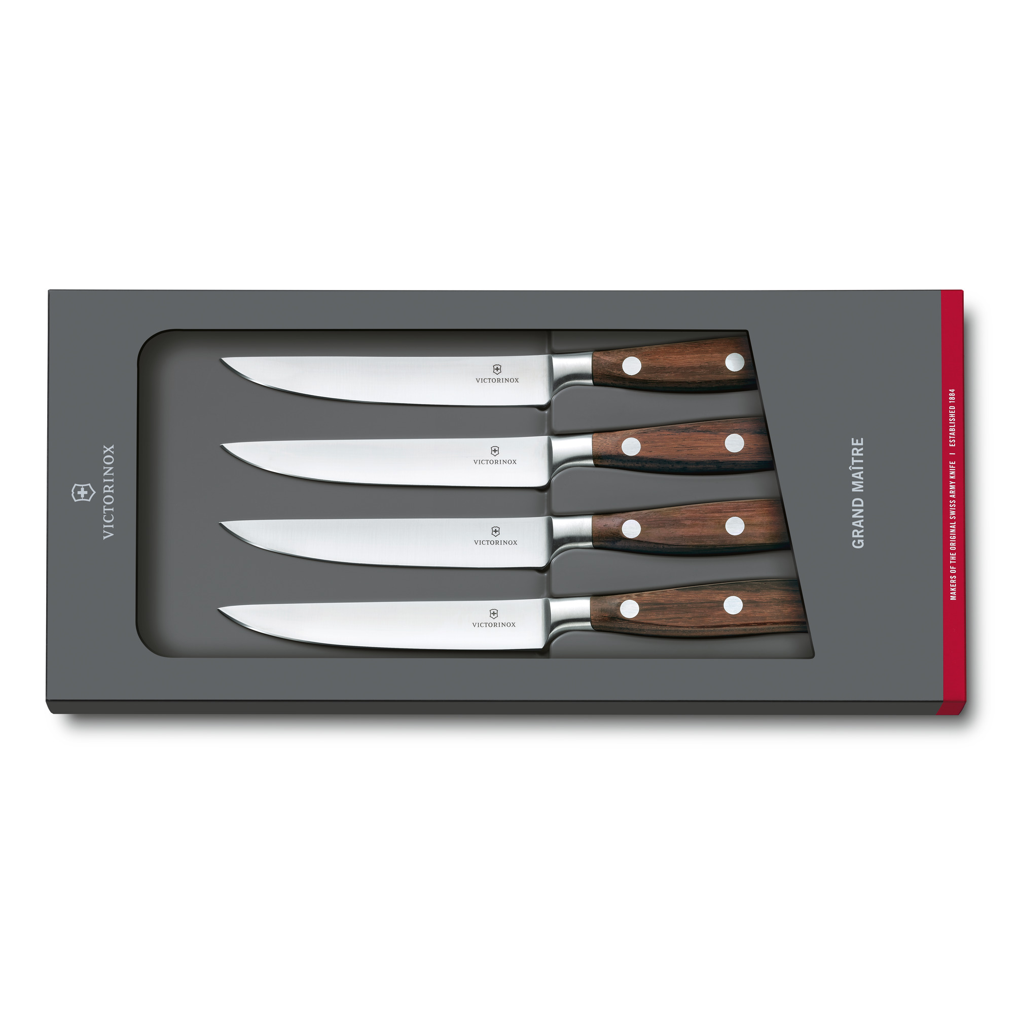 Victorinox Grand Maître Wood Steakmesser-Set, 4-teilig