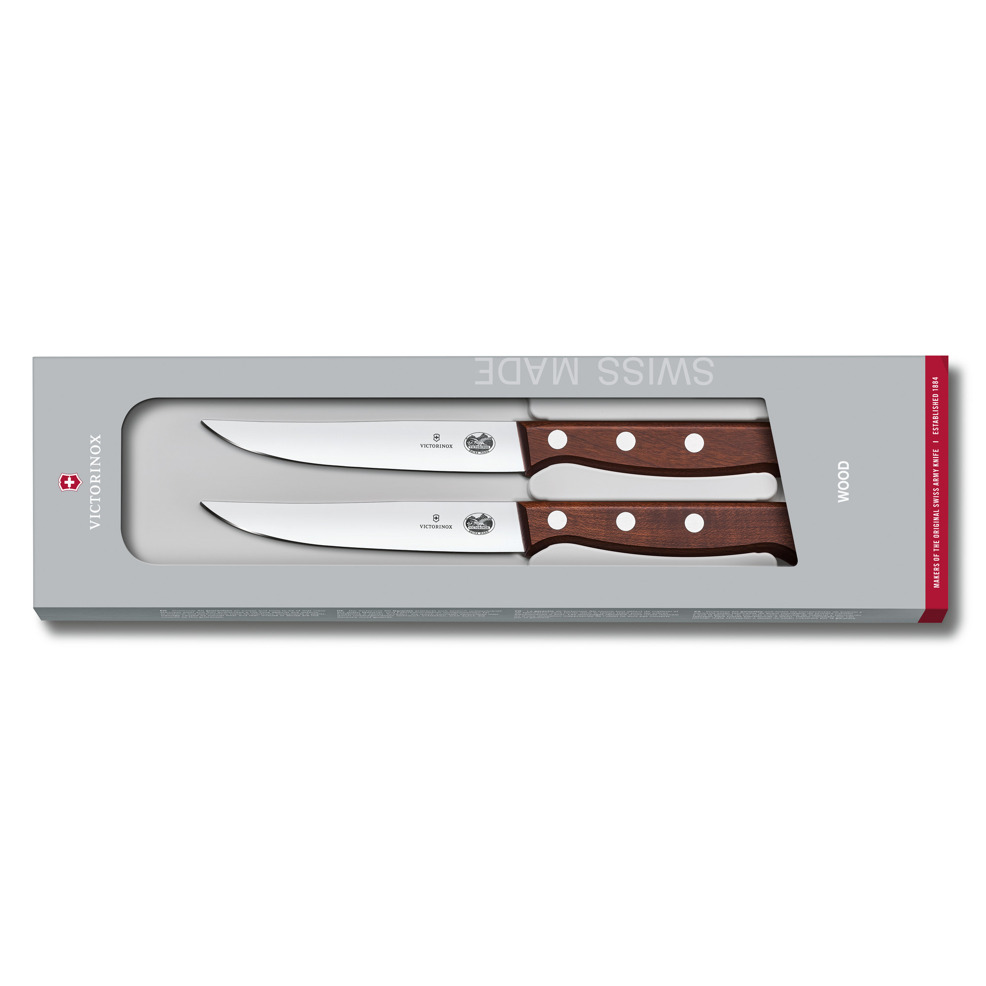Victorinox Wood Steakmesser- Set, 2-teilig