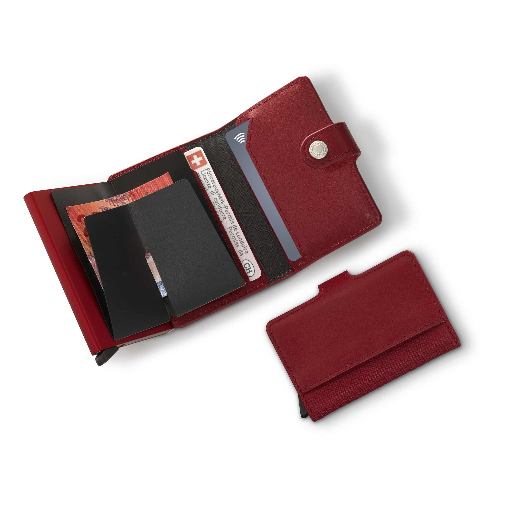 Victorinox Altius Secrid Leather Card Wallet, rot